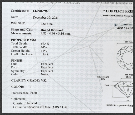 Brillant 585 Gold Anhänger; 0,50ct, DGI Zertifikat